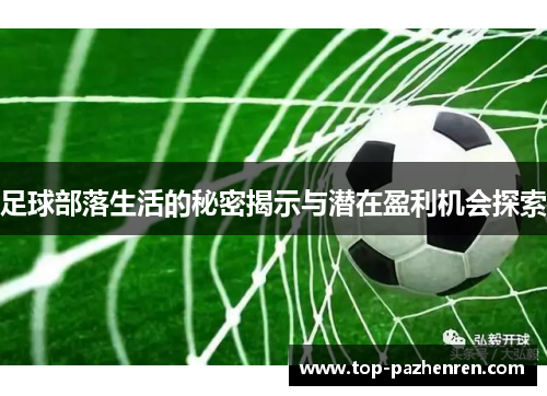足球部落生活的秘密揭示与潜在盈利机会探索